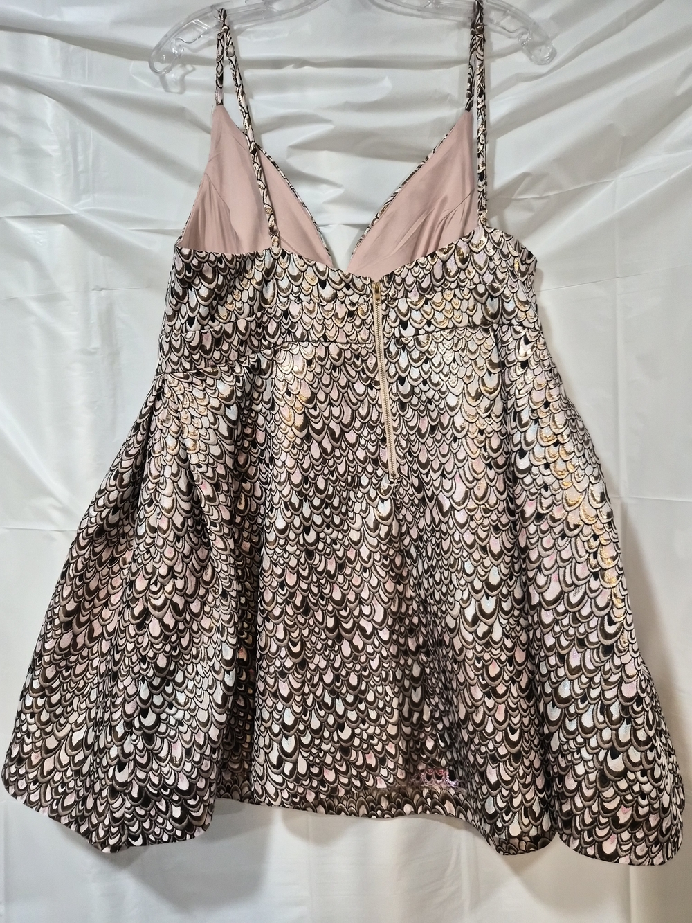 Fashion Nova Pink and Black Scallop-Print Mini Dress - Picture 3 of 4